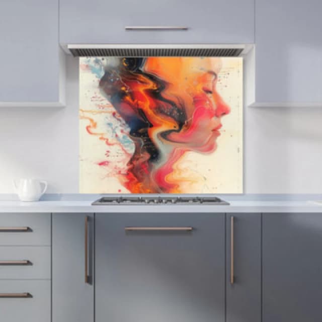 Warren Reed - Designer Paint Splash Tea Towel in Green Green Unisex