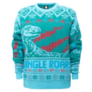 Jurassic Park Roars Knitted Jumper - Green - L