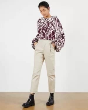 Tapered Trouser With Top Stitch Detail