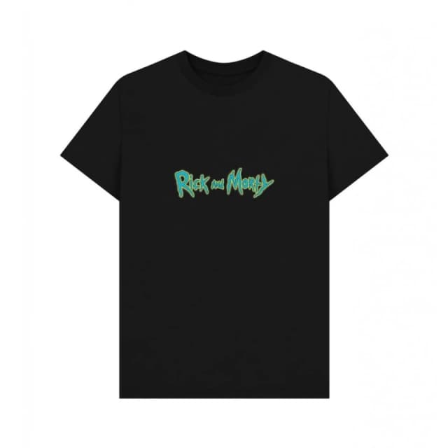 Rick & Morty Mens Logo T-Shirt in Black Size: Small Black Male S