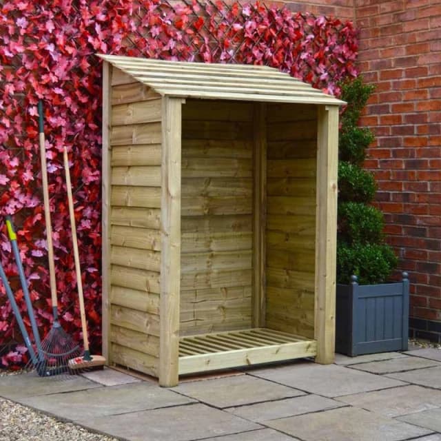 Rutland County Garden Furniture Ltd Greetham 6ft Log Store - L80 x W123 x H181cm - Light Green Light Green Unisex