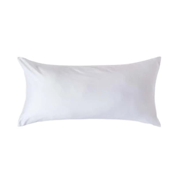 Homescapes White Organic Cotton Continental Pillowcase 400 Tc, 40 X 80 Cm