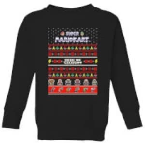 Nintendo Mario Kart Here We Go Kid's Christmas Sweatshirt - Black - 11-12 Years