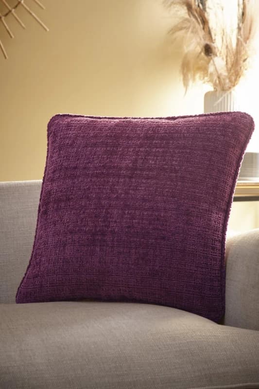 Appletree 'Alba' Textured Chenille Filled Cushion Wine