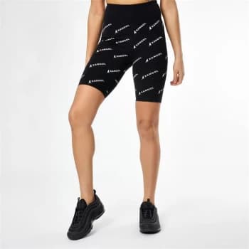 Kangol Cycle Shorts Ladies - Black AOP