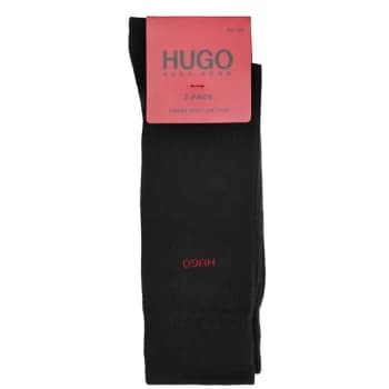 Hugo Small Lpgo 2 Pack Crew Socks - Black