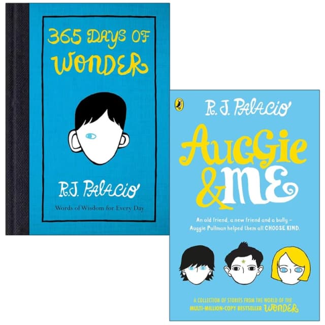 R. J. Palacio 2 Book Set Featuring 365 Days Of Wonder And Auggie And Me For Middle Grade Readers R. J. Palacio Books