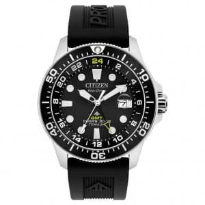 Citizen Super Titanium Mens Black Rubber Strap Watch