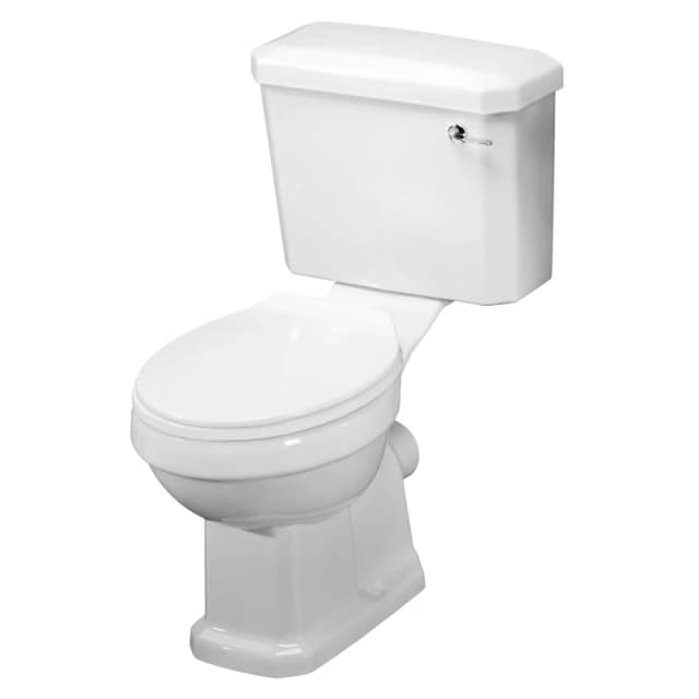 Balterley Traditional Close Coupled Toilet, Cistern, Soft Close Seat 820x470mm White