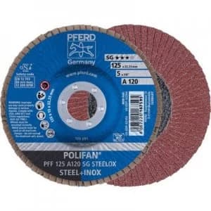 PFERD 67612125 POLIFAN-serrated washer PFF 125 A120SG STEELOX Diameter 125mm 10 pc(s)