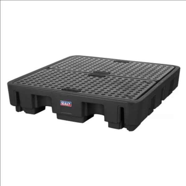 Genuine SEALEY DRP18 Barrel Bund Polyethylene 1380 x 1290 x 280mm 4 Drum