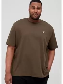 Mens Plain T-Shirt - Olive - Plus - XL