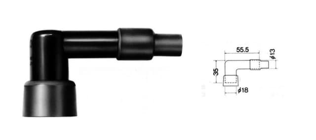 NGK Spark Plug Cap - LB01FF, Size 60 mm