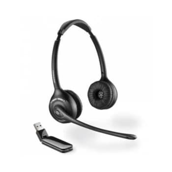 Plantronics Savi W420A-M Binaural DECT Over Head DECT Headset - Black Microsoft Lync Certified - EURO/AUS/NZ