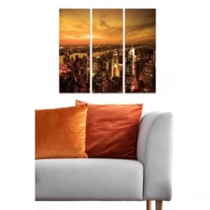 MDF214400677 Multicolor Decorative MDF Painting (3 Pieces)