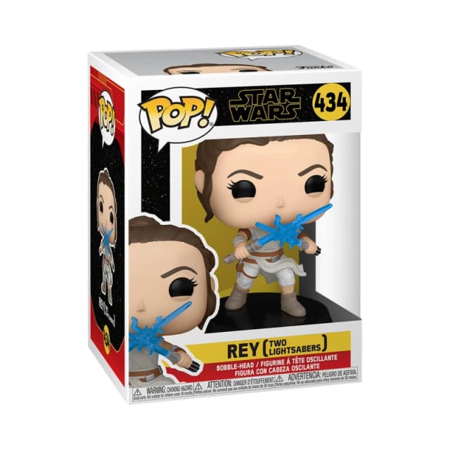 Star Wars The Rise of Skywalker Rey w/ 2 Lightsabers Funko Pop Vinyl