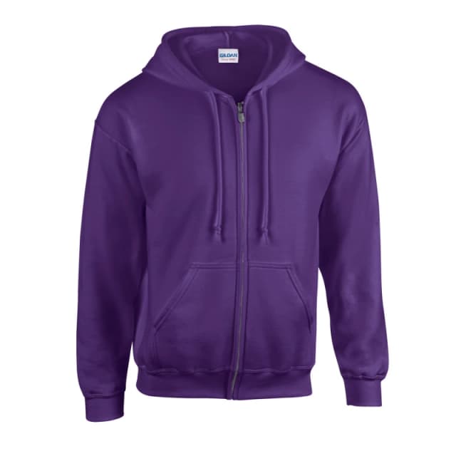 Gildan Heavy Blend Full Zip Full Zip Hoodie in Purple Size: XL Purple Unisex XL