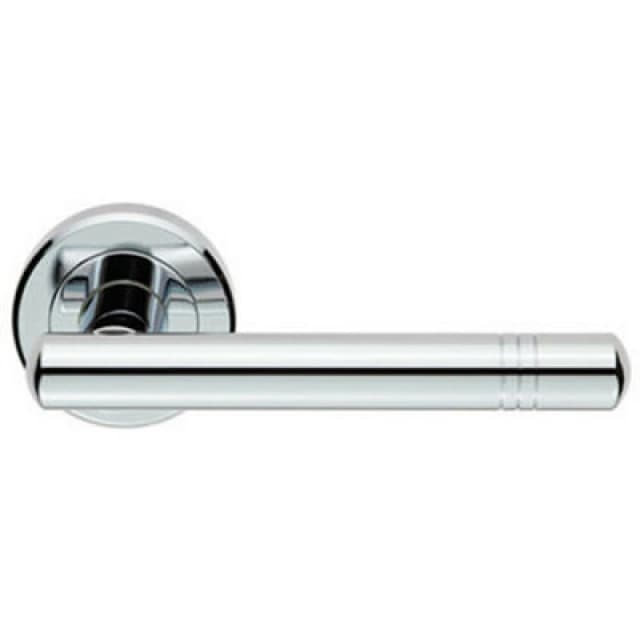 Loops PAIR Round T Bar Handle with Ringed Design Concealed Fix Polished Chrome Multi