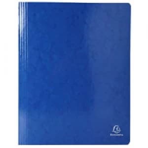 Exacompta Flat Bar Folder 380807B Dark Blue Glossy Coated Card Pack of 25