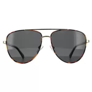 Aviator Gold Havana Grey Polarized Sunglasses
