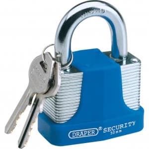 Draper Laminated Steel Padlock 65mm Standard