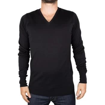 John Smedley Bobby V-Neck Knit mens Sweater in Black - Sizes UK S,UK M,UK L,UK XL,UK XXL