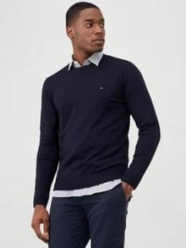 Tommy Hilfiger Core Crew Neck Jumper - Navy Size M Men