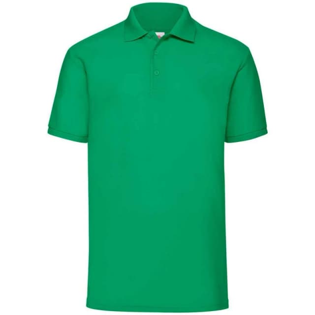 Fruit Of The Loom Fruit of the Loom Men Pique Polo Shirt in Green Size: Small Green S Male 5063470870707