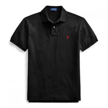 Polo Ralph Lauren Slim Fit Polo Shirt - Black Polo