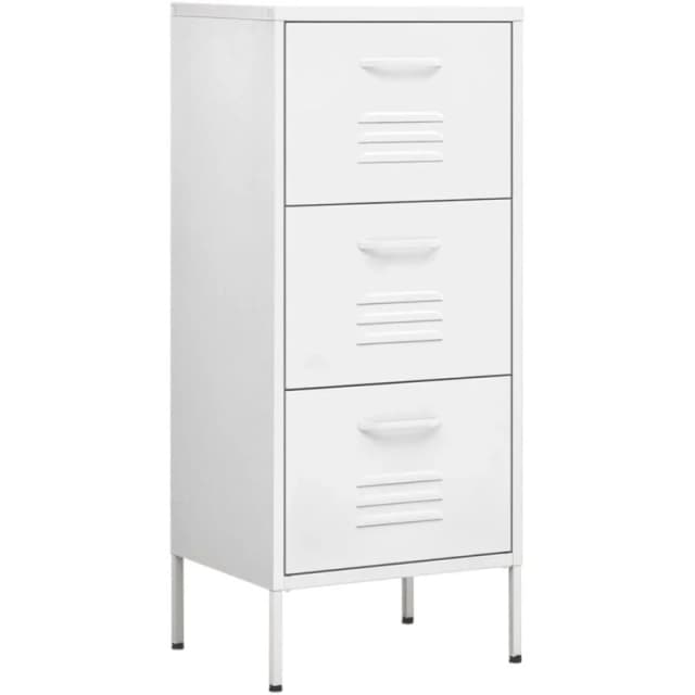 VIDAXL Storage Cabinet White 42.5x35x101.5cm Steel Vidaxl 8720286565001