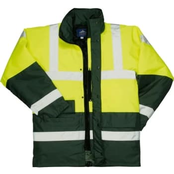S466YGRM - sz M Hi-Vis Contrast Traffic Jacket - Yellow/Green - Portwest