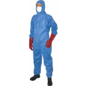 Tuffsafe Guard Master Disp' Hooded Coverall Blue (XL)