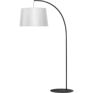Kalaiya Arc Floor Lamp, Black, White, x E27 60W