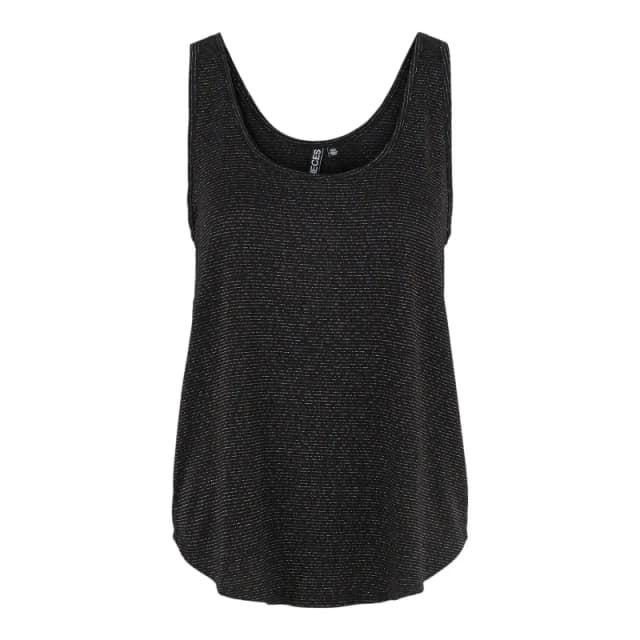 Pieces Womens tank top Pieces Billo Lurex Noir Female XL