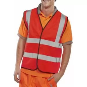 BSEEN EN ISO 20471 VEST RED SML - Hi Vis - Red - Beeswift