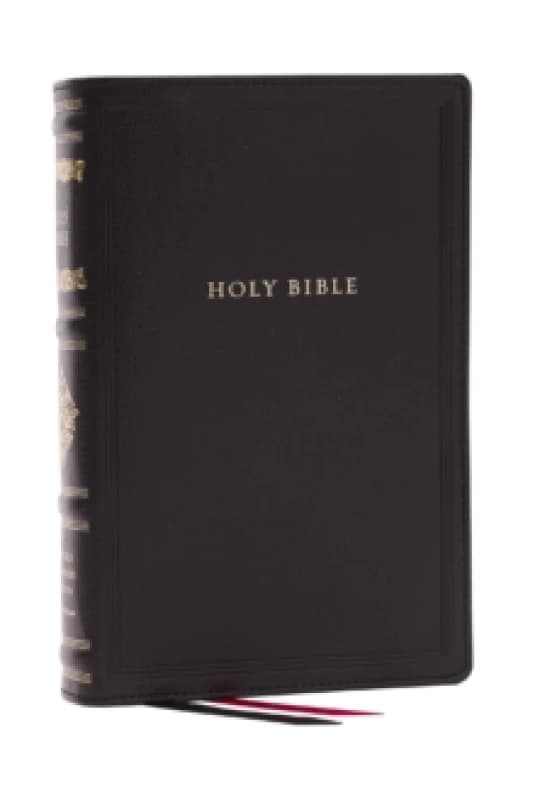 RSV Personal Size Bible with Cross References, Black Leathersoft, (Sovereign Collection) Leather / fine binding