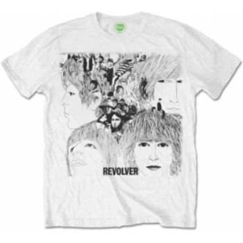 The Beatles Mens Revolver Album Cover White T-Shirt X Large