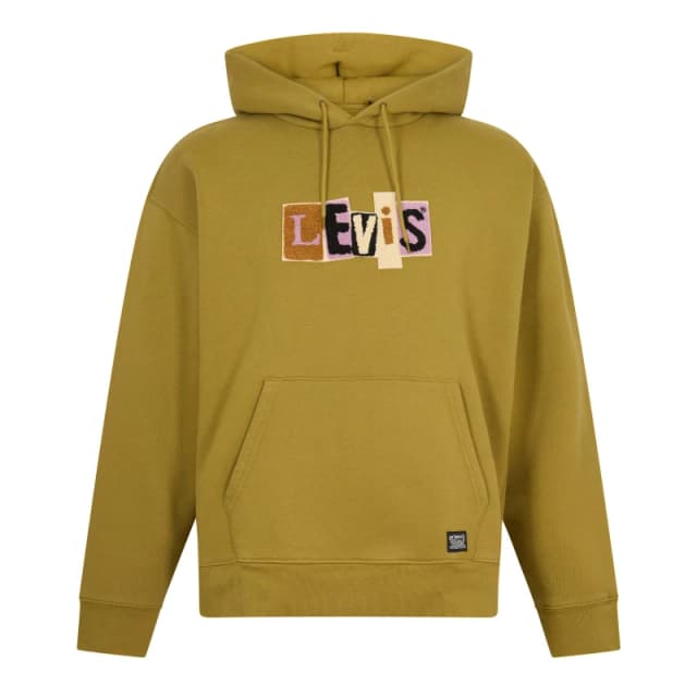 Levis Mens Skate Pull Over Hoodie Green Moss male XS