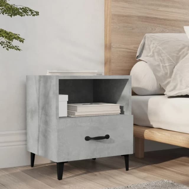VIDAXL Bedside Cabinet Concrete Grey Engineered Wood Vidaxl 8720286971819