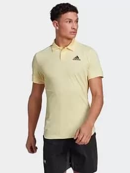 adidas Tennis New York FreeLift Polo Shirt, Yellow Size M Men
