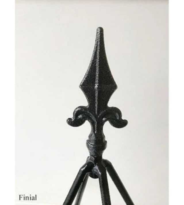 Poppy Forge Finial Top Bare Metal/ready To Rust - Top For Garden Plant Border Support - Solid Steel - L30 X W30 X H30 Cm