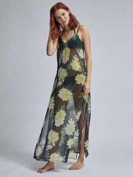 Dorothy Perkins Floral Beach Slip Dress - Black