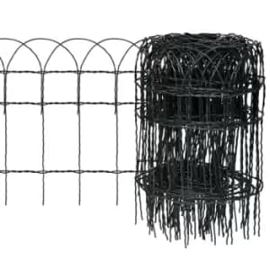 Vidaxl Garden Border Fence Powder-coated Iron 25X0.4 M