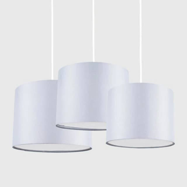 ValueLights ValueLights Torbery Set of 3 Nesting Easy Fit Ceiling Light Lamp Shades with Bulbs in Light Grey Light Grey One Size Unisex 5055759937744
