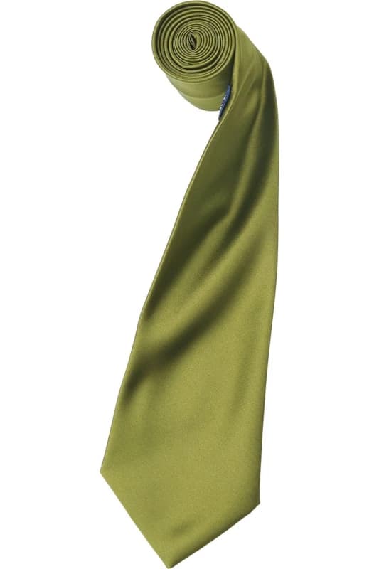 Premier Premier Men Plain Satin Tie (Narrow Blade) Pack of 2 in Khaki Khaki One Size Male 5059269153076