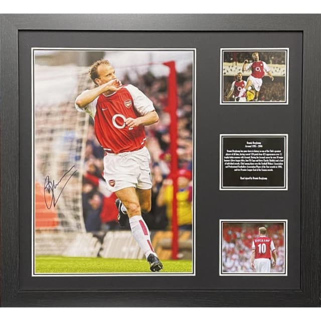 AllStarSignings Ltd Dennis Bergkamp signed & framed Arsenal photograph Red unisex One Size