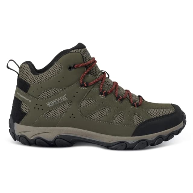 Regatta Regatta Men Edgepoint Breathable Waterproof Mid Walking Boots in Dark Green Size: 7 Dark Green 7 Male 5063516062578