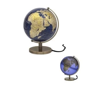 Globe Gold & Blue Light Up By Lesser & Pavey