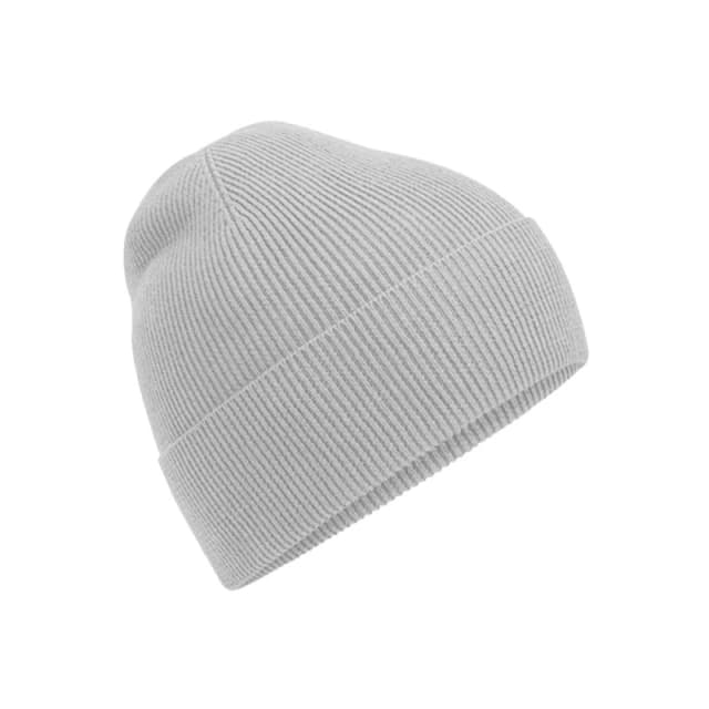 Beechfield Beechfield Men Knitted Cotton Beanie in Light Grey Light Grey One Size Male 5063425806638