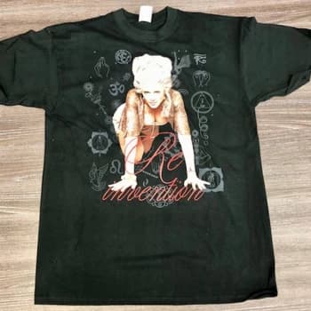 Madonna - Re-invention Tour Unisex Large T-Shirt - Black